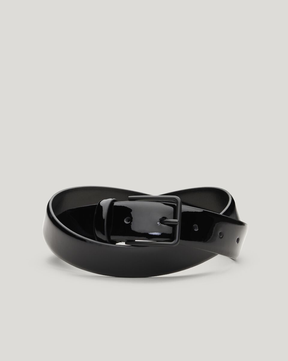 Patent High Shine Leather Dress Belt